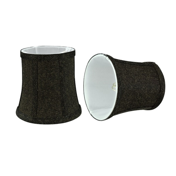 Aspen Creative Bell Chandelier ClipOn Lamp Shade (2 Pack), TwoTone